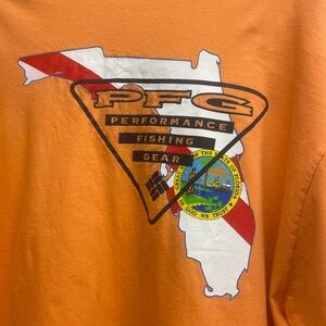 Columbia Florida PFG T-Shirt. Men’s XXL Orange Short Sleeve Shirt.